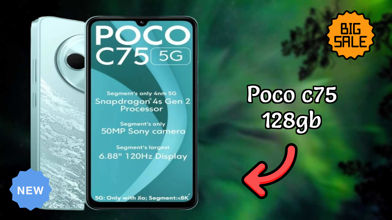 Poco POCO C75 128GB - Best Camera Phone Under ₹7,999