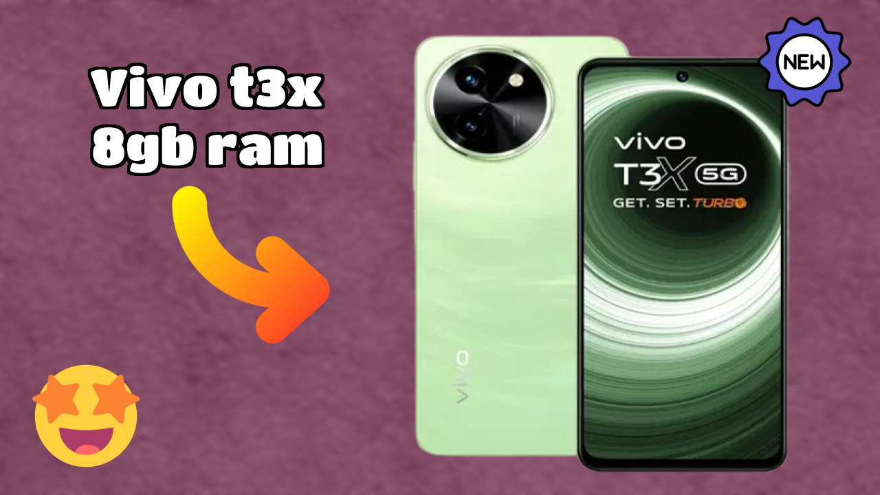 Vivo T3x 8GB RAM Camera Quality: 8 MP Front Camera Selfie